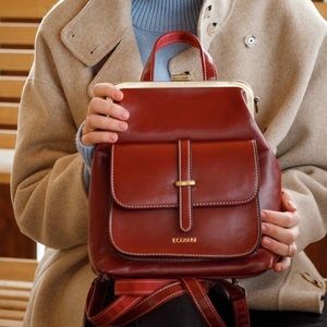 Like New Ecosusi Small Casual Backpack Purse Vegan Leather w/ free RFID wallet